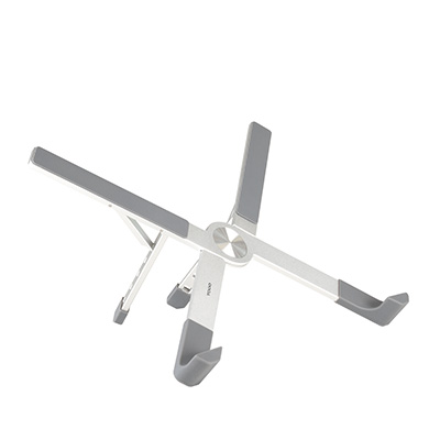 Tooq soporte para portatil hasta 17.3” - plegable y portatil - color plata
