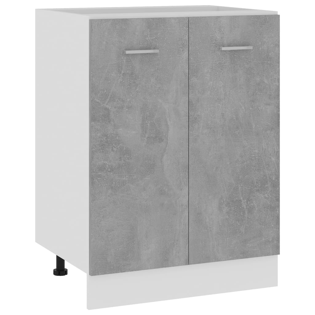 vidaXL Armario bajo "Lyon" Gris Hormigón 60x46x81,5 cm Madera de ingeniería