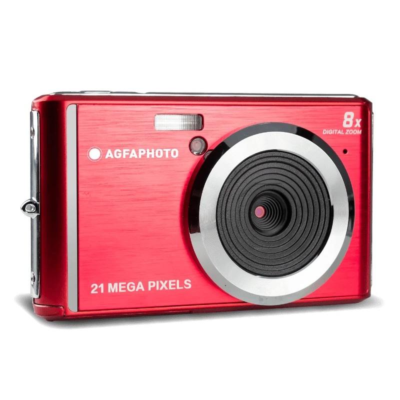 Cámara fotos digital Cámara digital compacta HD Ready 21 CMOS Visor Pantalla LCD 2,4 pulgadas AGFAPHOTO 28208  | Rojo