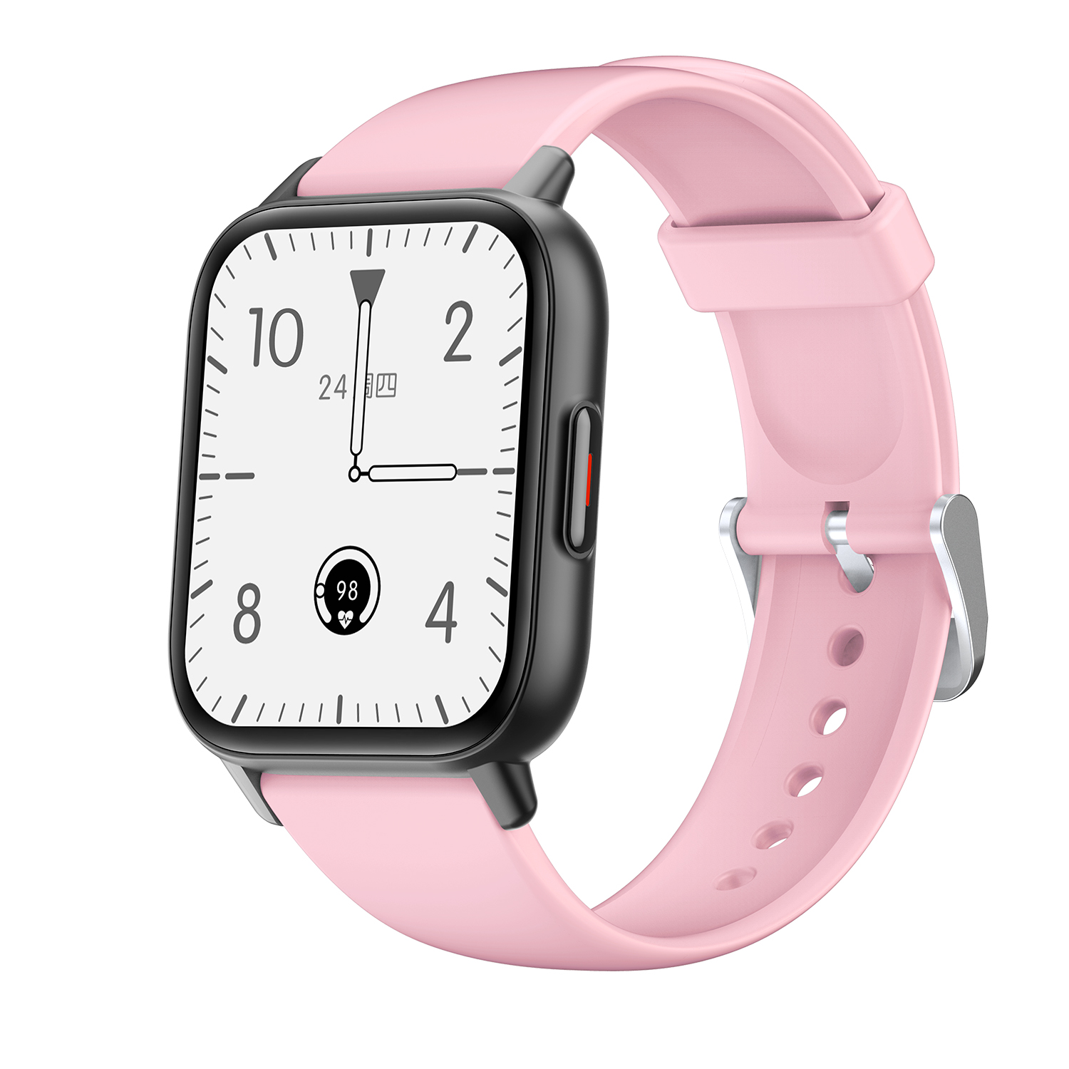 DAM. Smartwatch QS16 con termómetro corporal, medición de tensión y O2. 24 modos deportivos, notificaciones de apps. 4,8x1x3,8cm