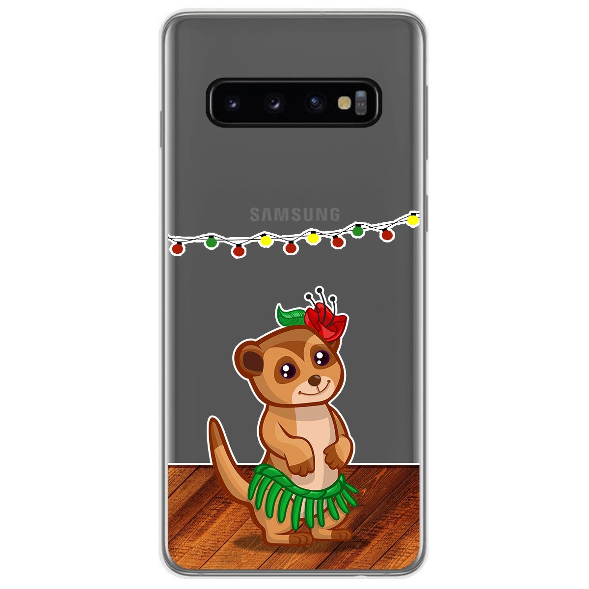 Tumundosmartphone Funda Gel Transparente Samsung Galaxy S10 Plus Suricata Dibujos Personalizada
