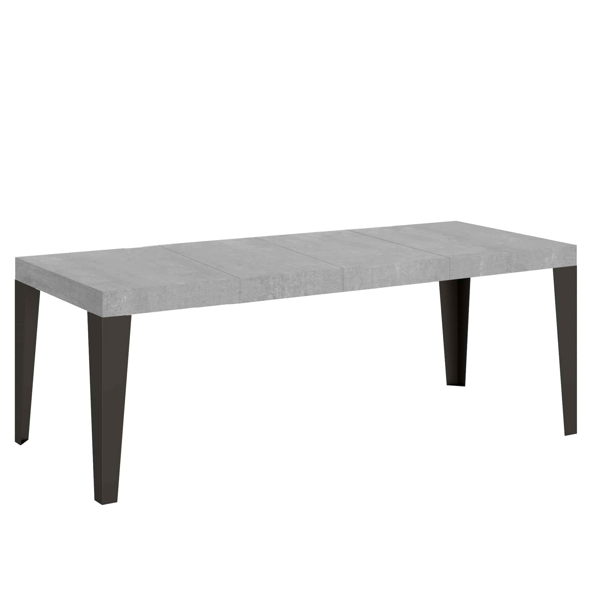 Mesa extensible 180/440x90 cm Flame Premium patas hormigón antracita - Itamoby