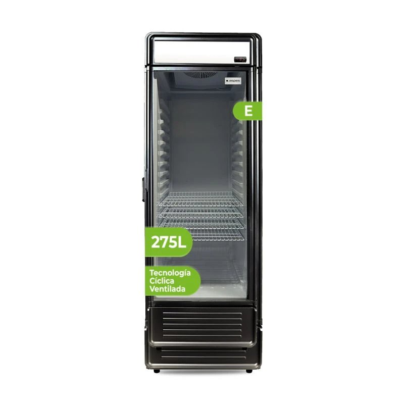 Frigorífico 1 Puerta No Frost Aspes ARH1755500ENF 275 L Clase E Alto 175cm x 54cm Negro  | Sin congelador para máximo, Display LED