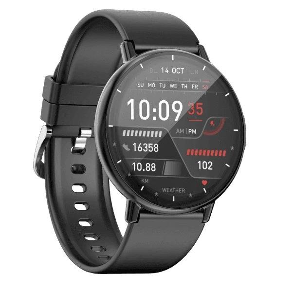 Aiwa - Smartwatch SW-A800 con pantalla táctil LCD de 1,4 pulgadas, monitor cardíaco en tiempo real y 100 modos de entrenamiento para deporte y control de salud, resistente IP67, color negro