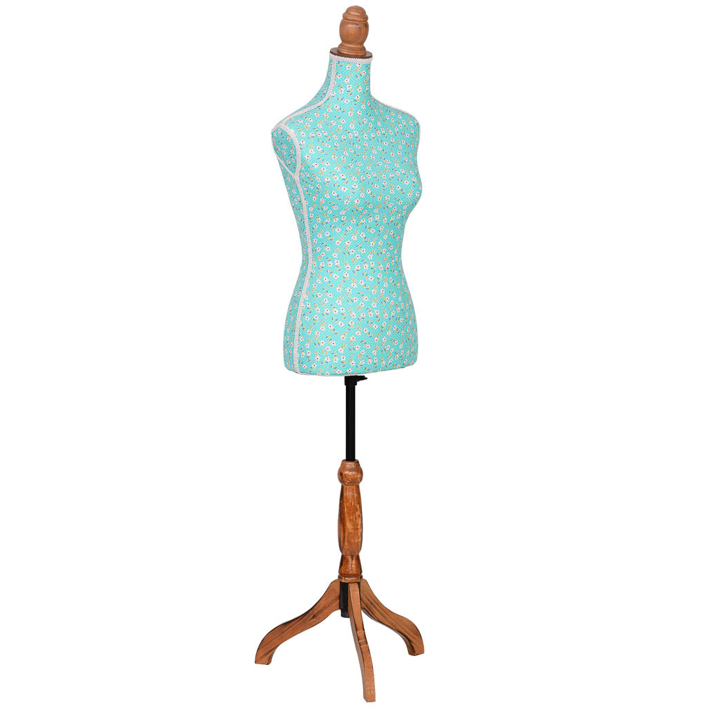 Wonderlust Deco - Maniquí de madera y espuma con tela multicolor 37.5x24x168 cm Multicolor 37.5x24x168h cm