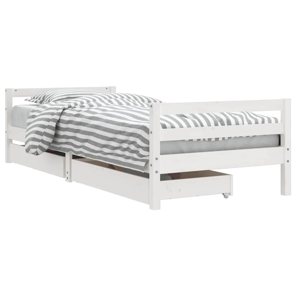 vidaXL Estructura cama niños con cajones madera pino 80x200 cm