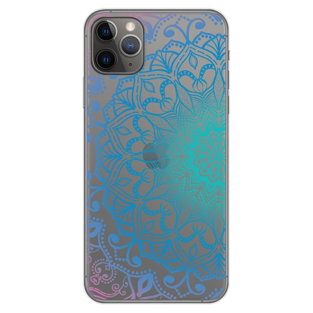 Tumundosmartphone Funda Gel Transparente para Iphone 11 Pro Max (6.5) diseño Mandala Dibujos