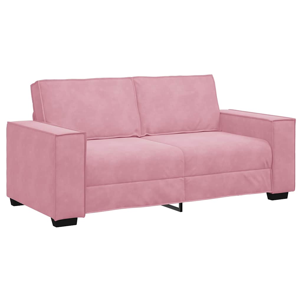vidaXL Sofá de 2 plazas terciopelo rosa 180x78x84 cm