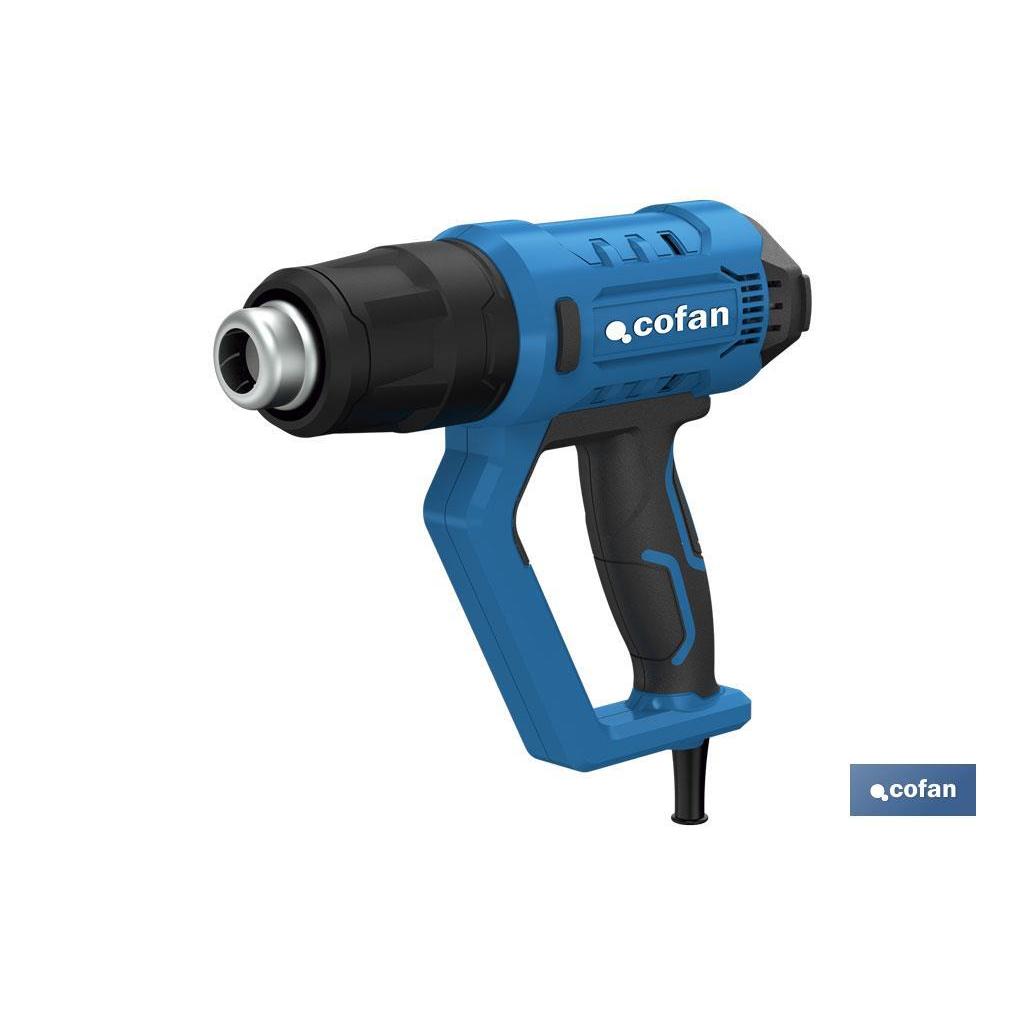 Pistola de Aire Caliente Cofan LCD Digital 2000W | Temperatura Regulable 50-650°