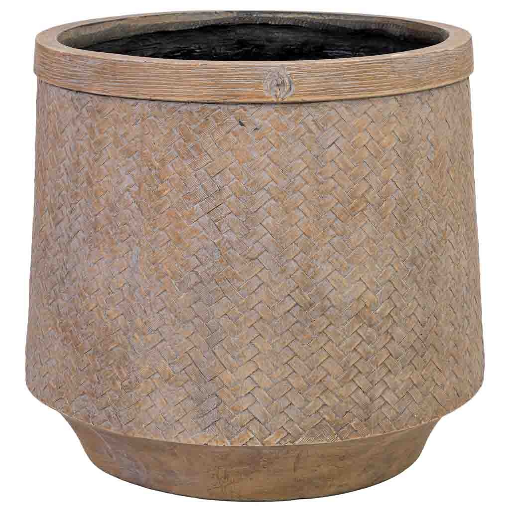 Wonderlust Deco - Macetero de fibra de vidrio marrón 46x46x42cm Marrón 46x46x42h cm