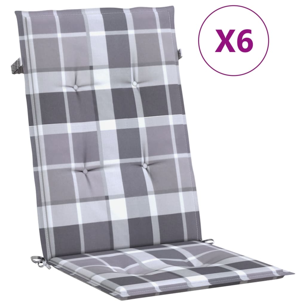 Vidaxl Cojín Silla de Jardín Respaldo Alto Tela 120x50x3cm