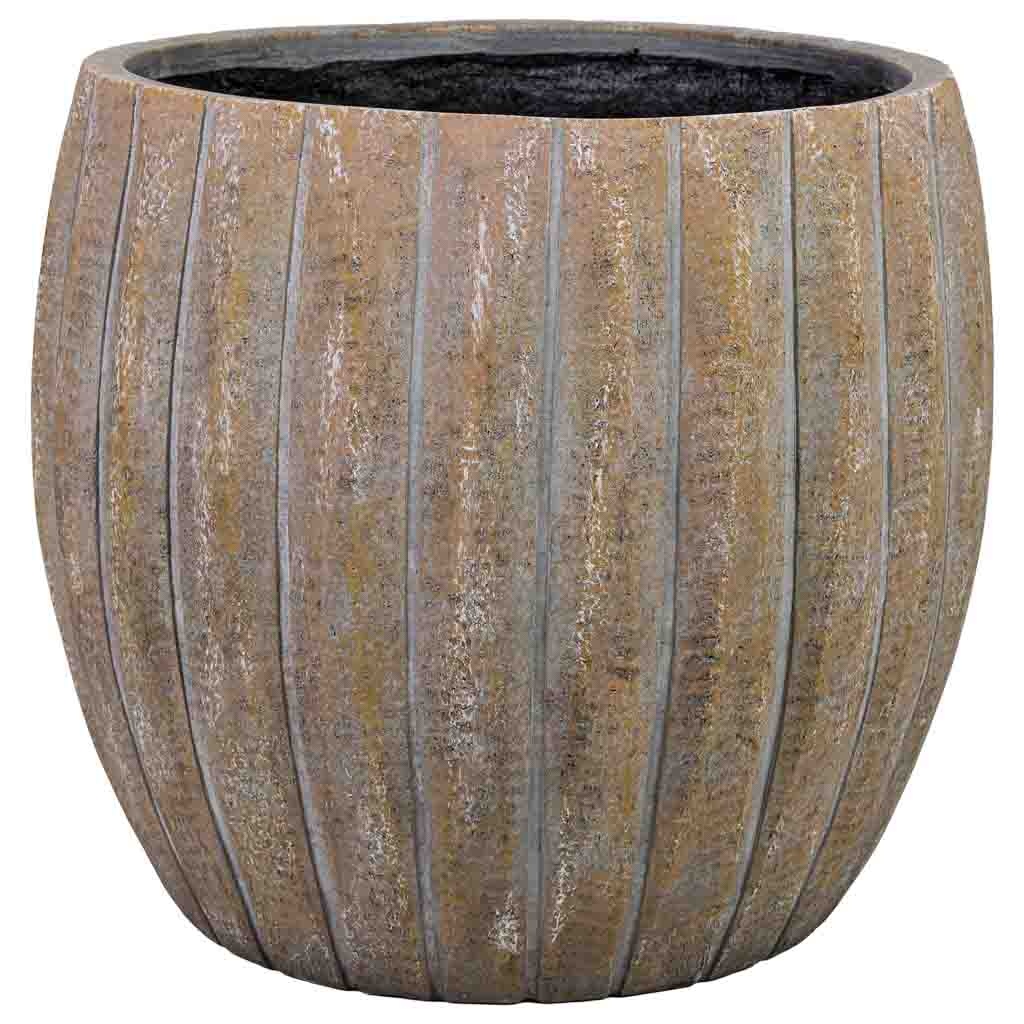 Wonderlust Deco - Macetero de fibra de vidrio marrón 53x53x48,5cm Marrón 53x53x48,5h cm