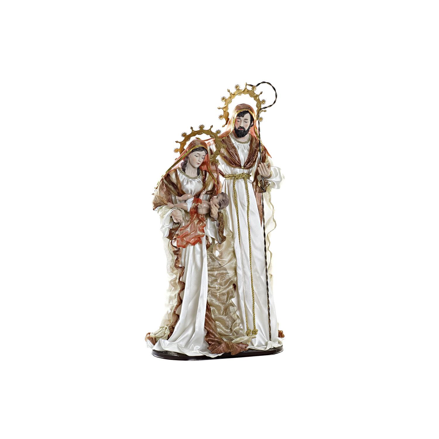 Nacimiento Poliester 48X28X90 Blanco, Decoracióna de navidad para todos los hogares, Navidad Tradicional