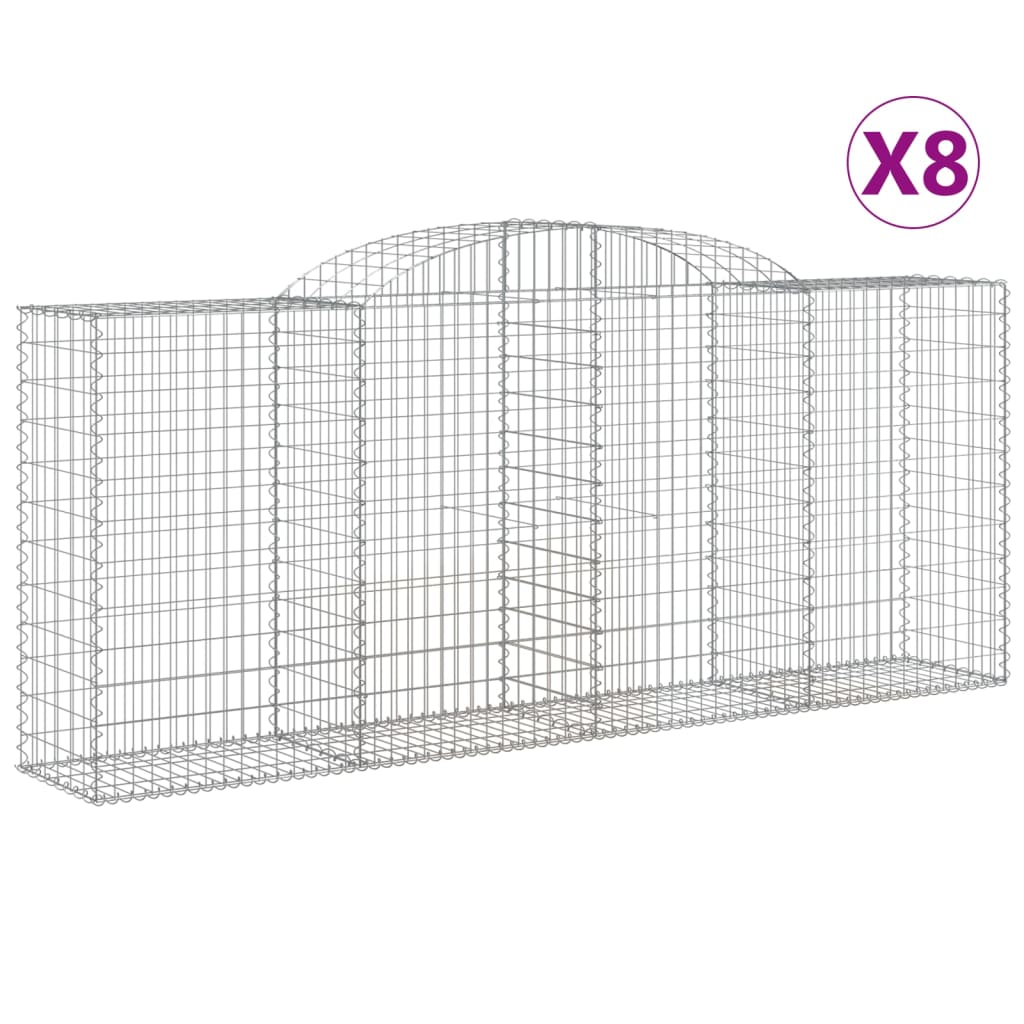 Vidaxl Cestas de Gaviones Arco Hierro 300x30x40/60cm
