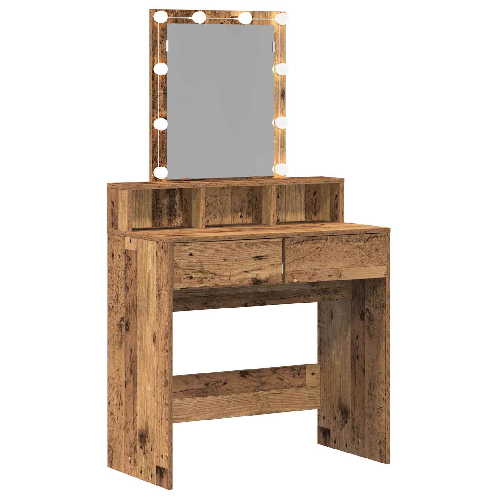 vidaXL Mesa de Tocador con cajón Madera Vieja 80 x 41 x 144.5 cm