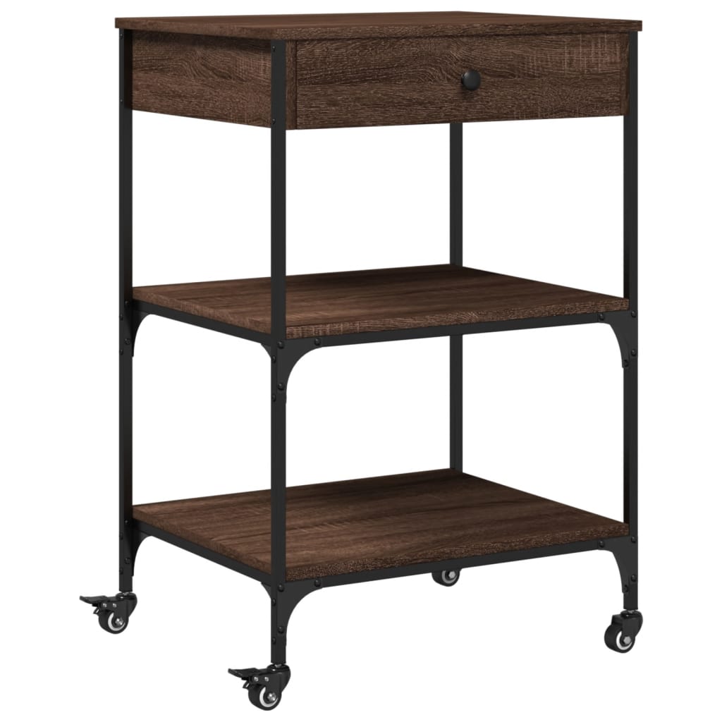 vidaXL Carrito de cocina de madera de ingeniería 60x48x89,5 cm
