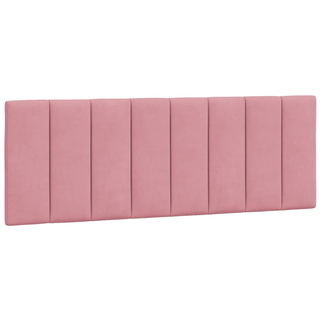vidaXL Cabecero de cama acolchado Hanko terciopelo rosa 120 cm
