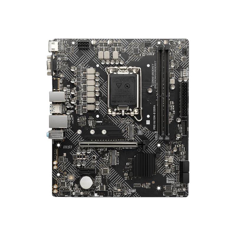MSI | PRO H610M-G | Familia de procesadores Intel | Zócalo del procesador LGA1700 | DDR5 | Interfaces de disco duro compatibles: SATA, M.2 | Número de puertos SATA: 4