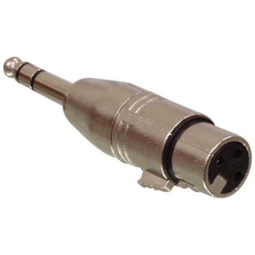 CABLEPELADO Adaptador XLR Estéreo 3 Pin Hembra - Jack 6.35 Macho | Adaptador XLR a Jack | Apto para mezcladores, micrófonos, amplificadores, Ecualizador, teclados, Guitarras, Piano eléctrico, etc