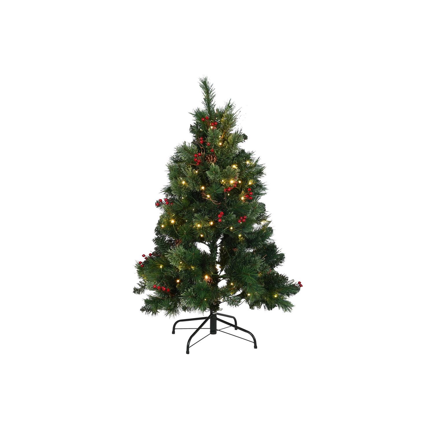 Arbol Led Pvc 80X80X120 150Leds Verde, Decoracióna de navidad para todos los hogares, Navidad Tradicional Red Forest