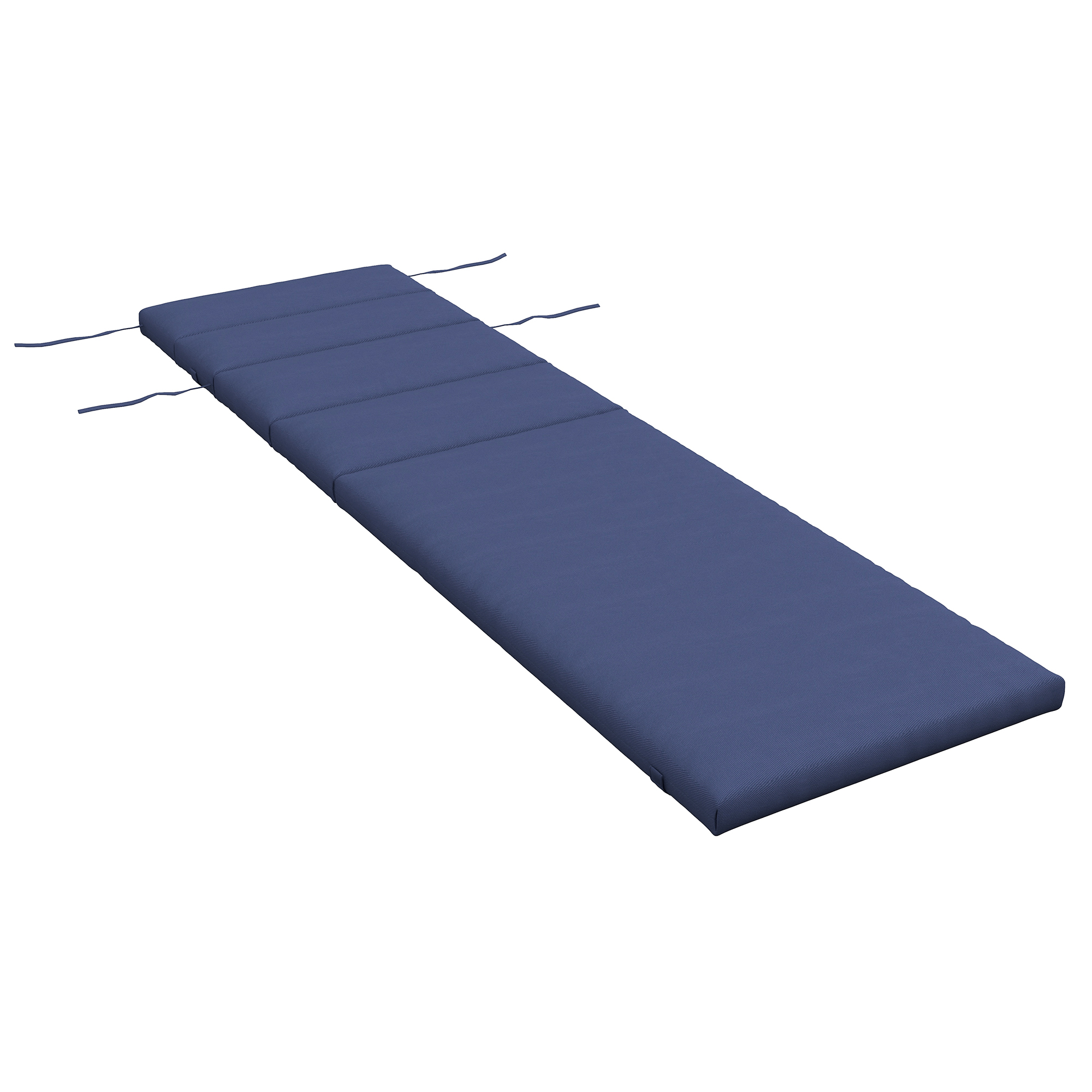 Outsunny Cojín para Tumbona 196x63x6 cm Colchoneta para Tumbona de Algodón con Tela Hidrófuga Cojín de Asiento y Respaldo para Jardín Terraza Balcón