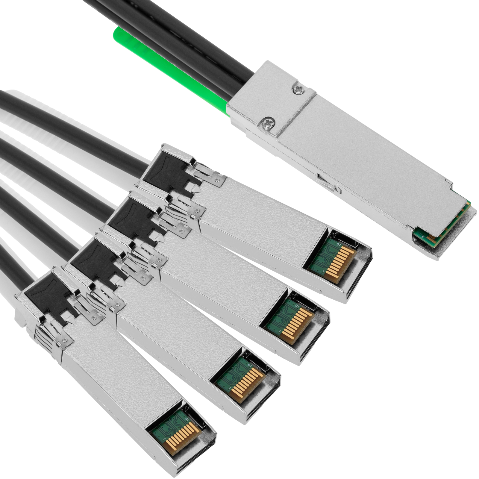 Cable QSFP+ SFF-8436 a 4 SFP+ SFF-8431 de 40 Gigabit de 2m - BeMatik