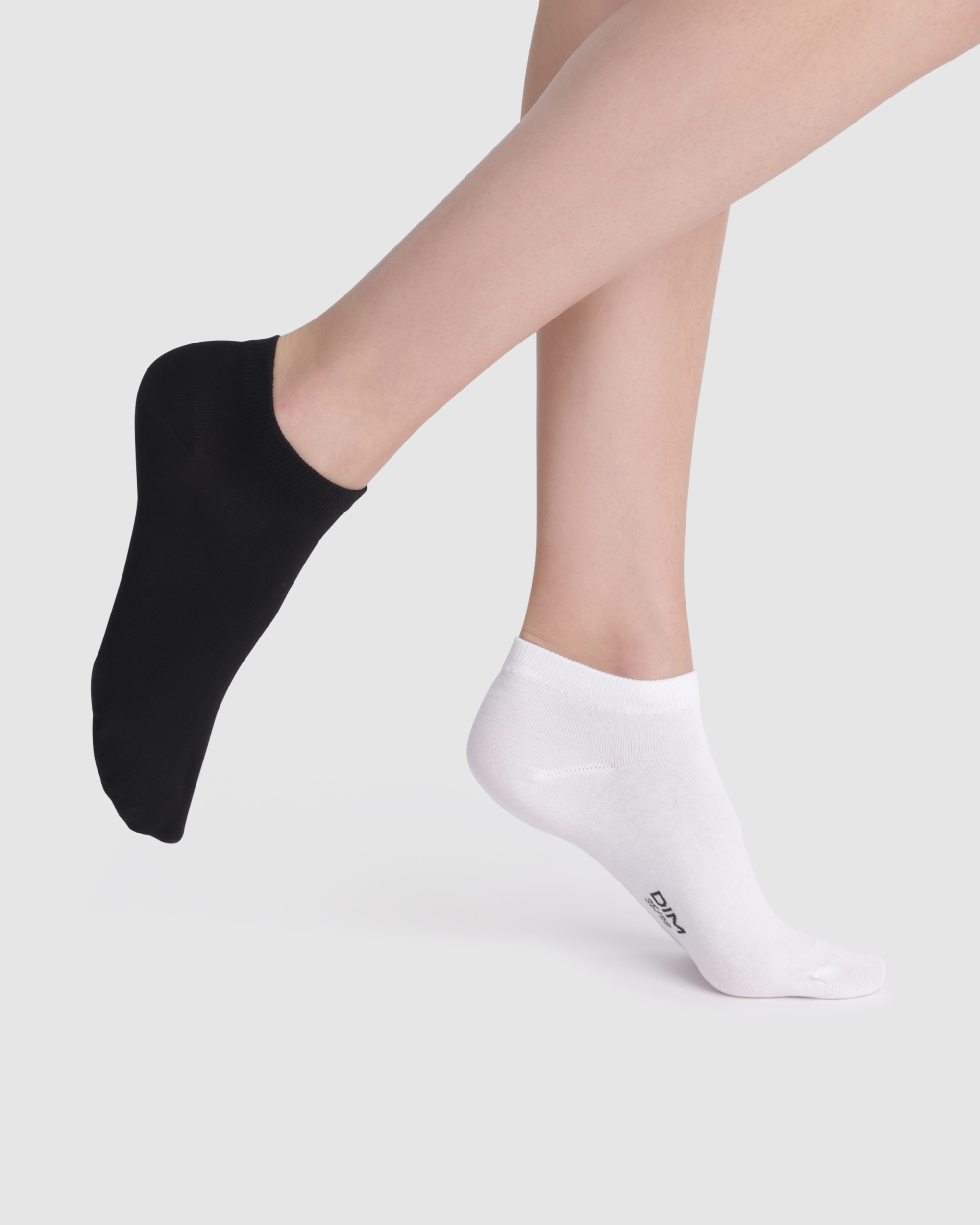 Pack de 2 calcetines tobilleros de mujer invisibles de algodón