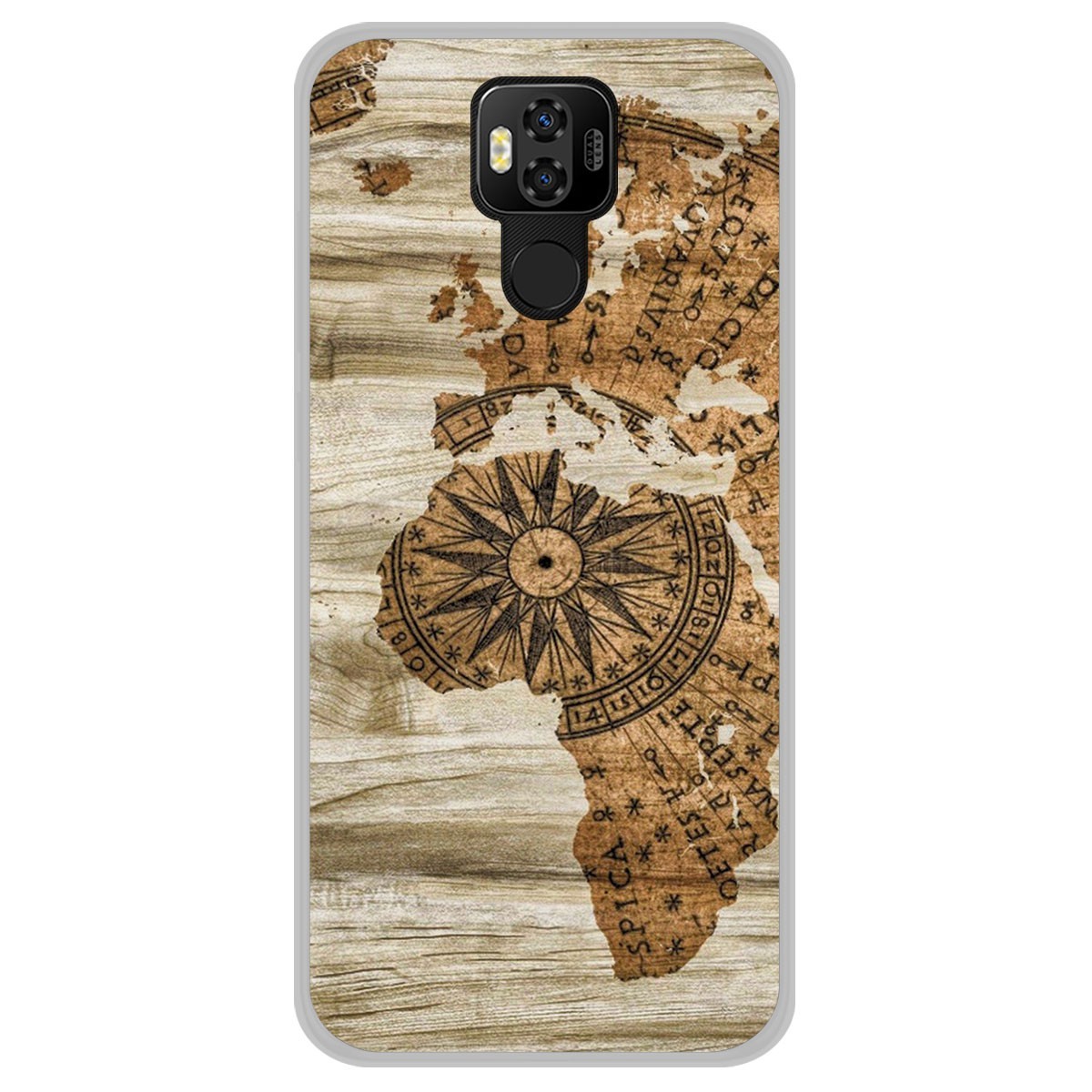 Tumundosmartphone Funda Gel Tpu para Ulefone Power 6 diseño Madera 07 Dibujos