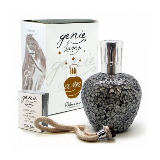 Genie Lamp Elipse Mosaic Negro