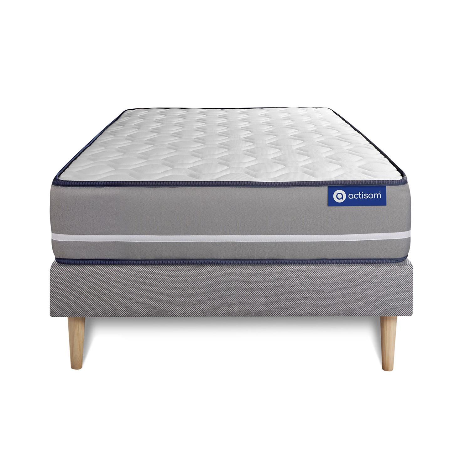 Pack colchón Actimemo pur 90x200cm + Somier, espuma viscoelástica, 3 zonas de confort