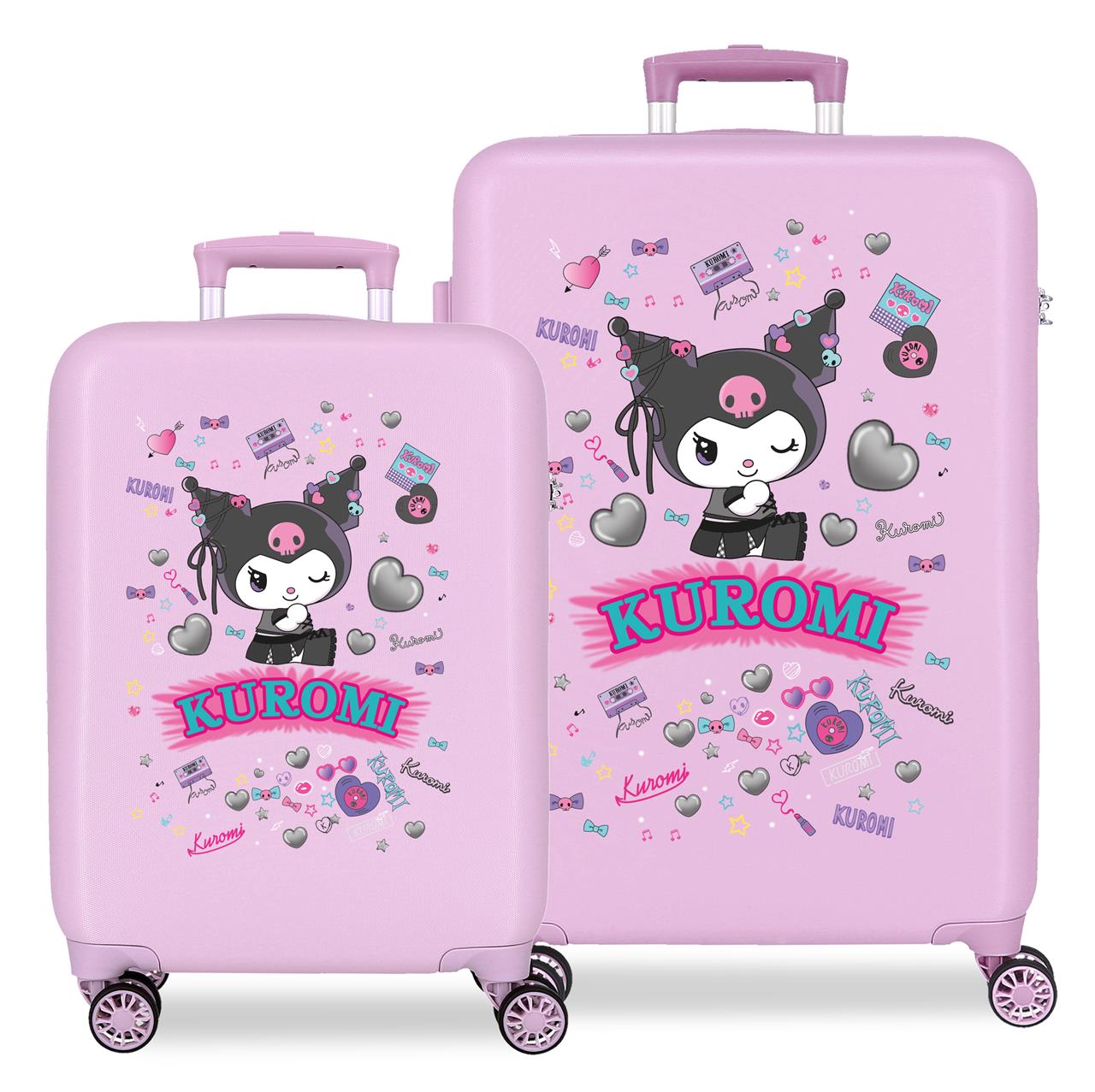 Juego de maletas Sanrio Kuromi Retro Pop 65x46x23cm
