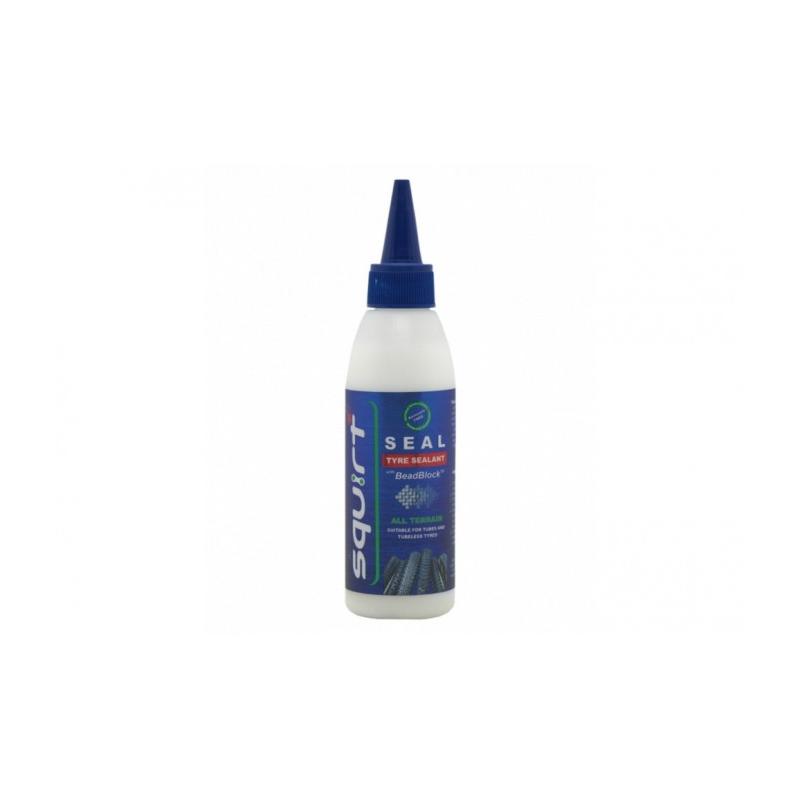 SQUIRT LUBE Sellador Antipinchazo para Neumáticos de Bicicleta con Tecnología BeadBlock® - Fórmula Ecológica sin Amoníaco, Ideal para Ruedas con o sin Cámaras, Capacidad 150 ml
