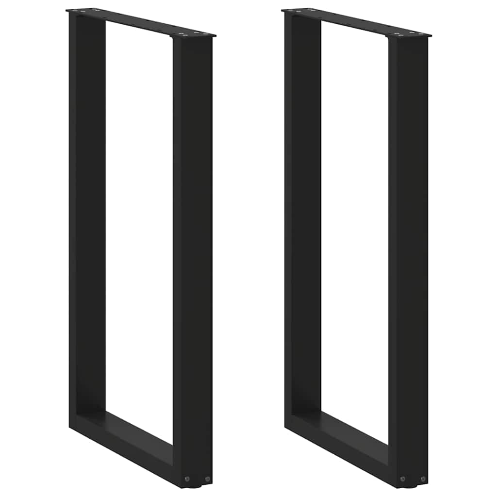 vidaXL Patas para mesa de bar en forma de U (2 unidades) 60 x 100-101 cm, acero