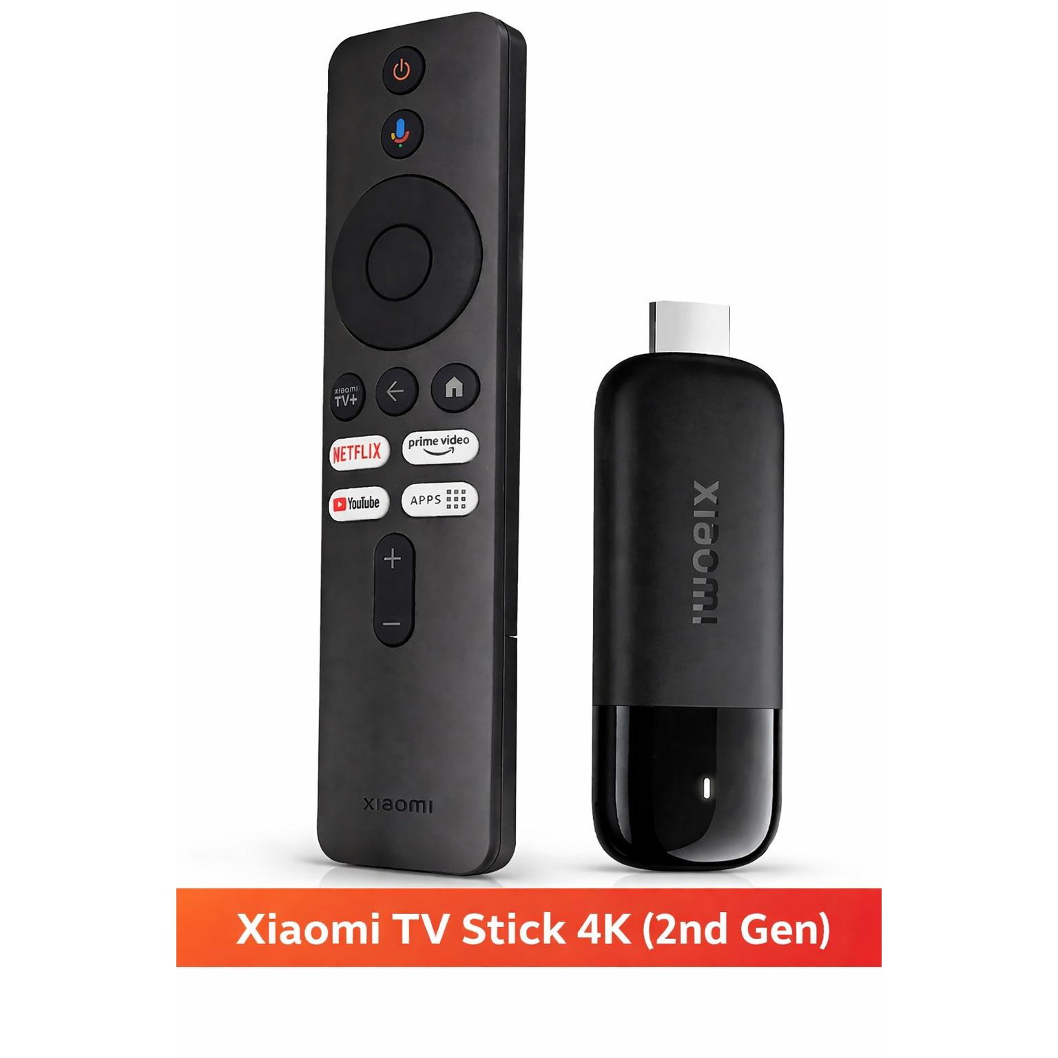 Xiaomi TV Stick 4K (2nd Gen)_ Mi Streaming Stick Compatible con Google TV_ Google Cast_ Control Remoto por Voz_ Compatible con Wi-Fi 6_ HDR10_ Dolby Vision_ Dolby Atmos y DTS:X