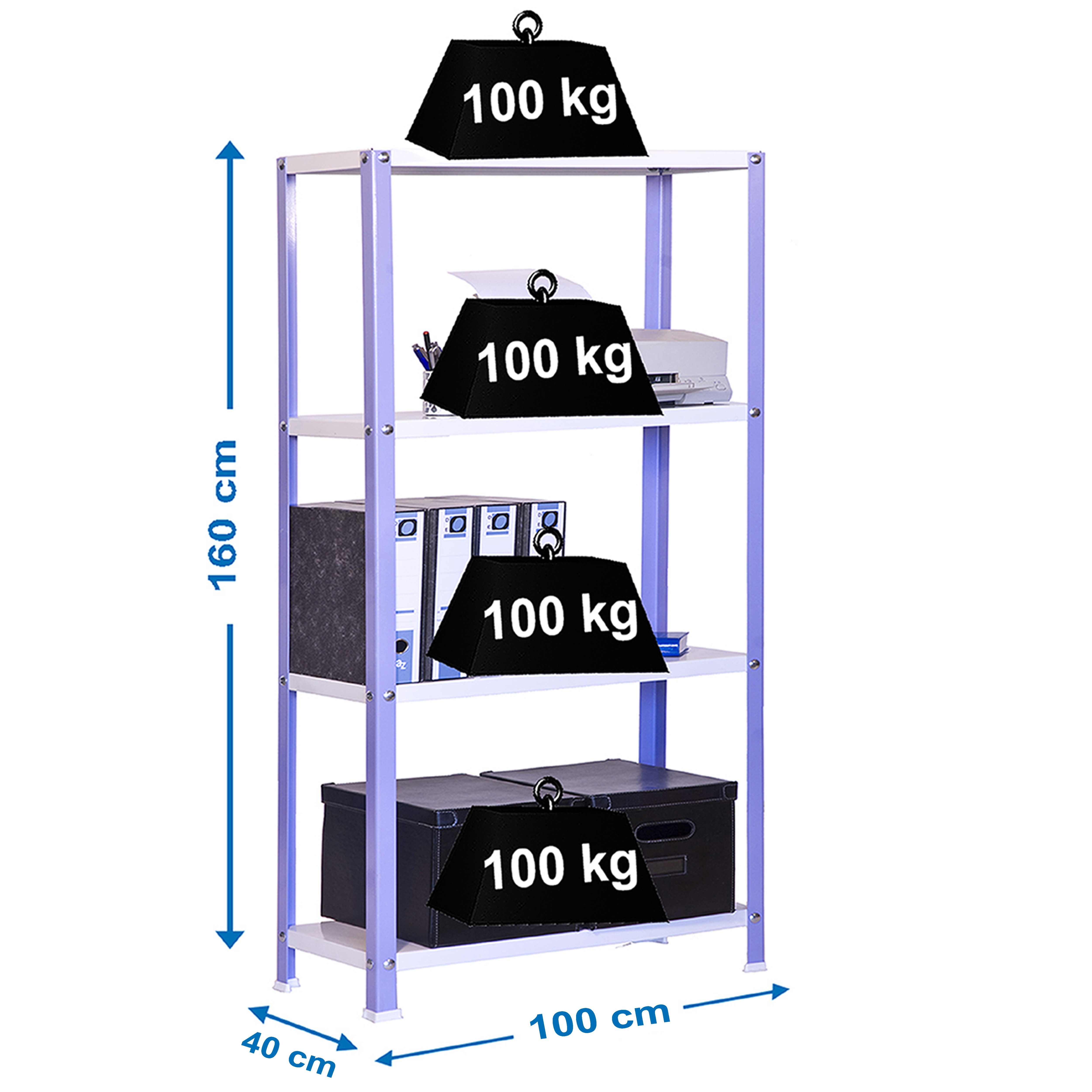 Estantería SIMONRACK Simonhome classic plus 4/400 violeta/blanco