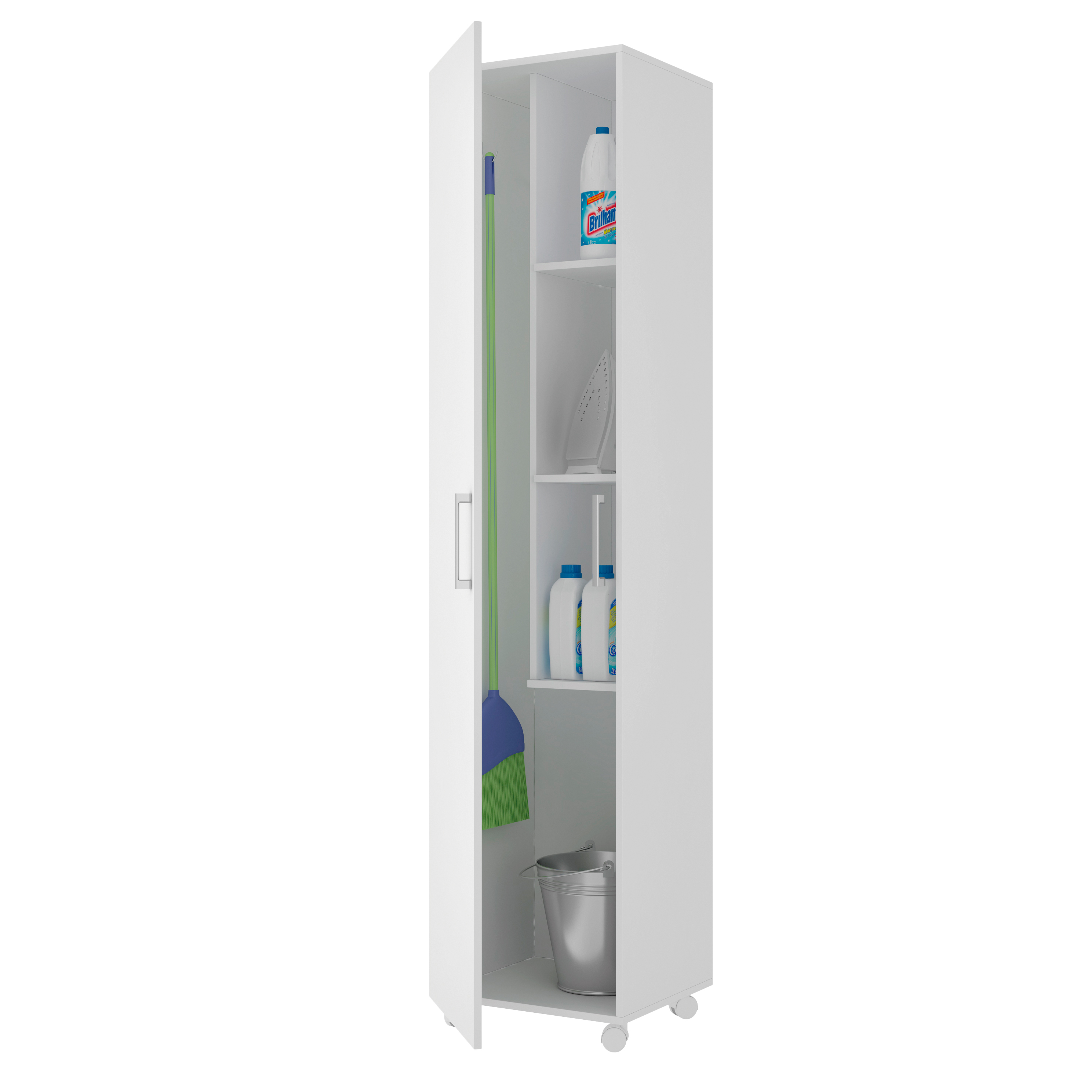 Venprodin - Armario Hogar 1 Puerta Con Ruedas