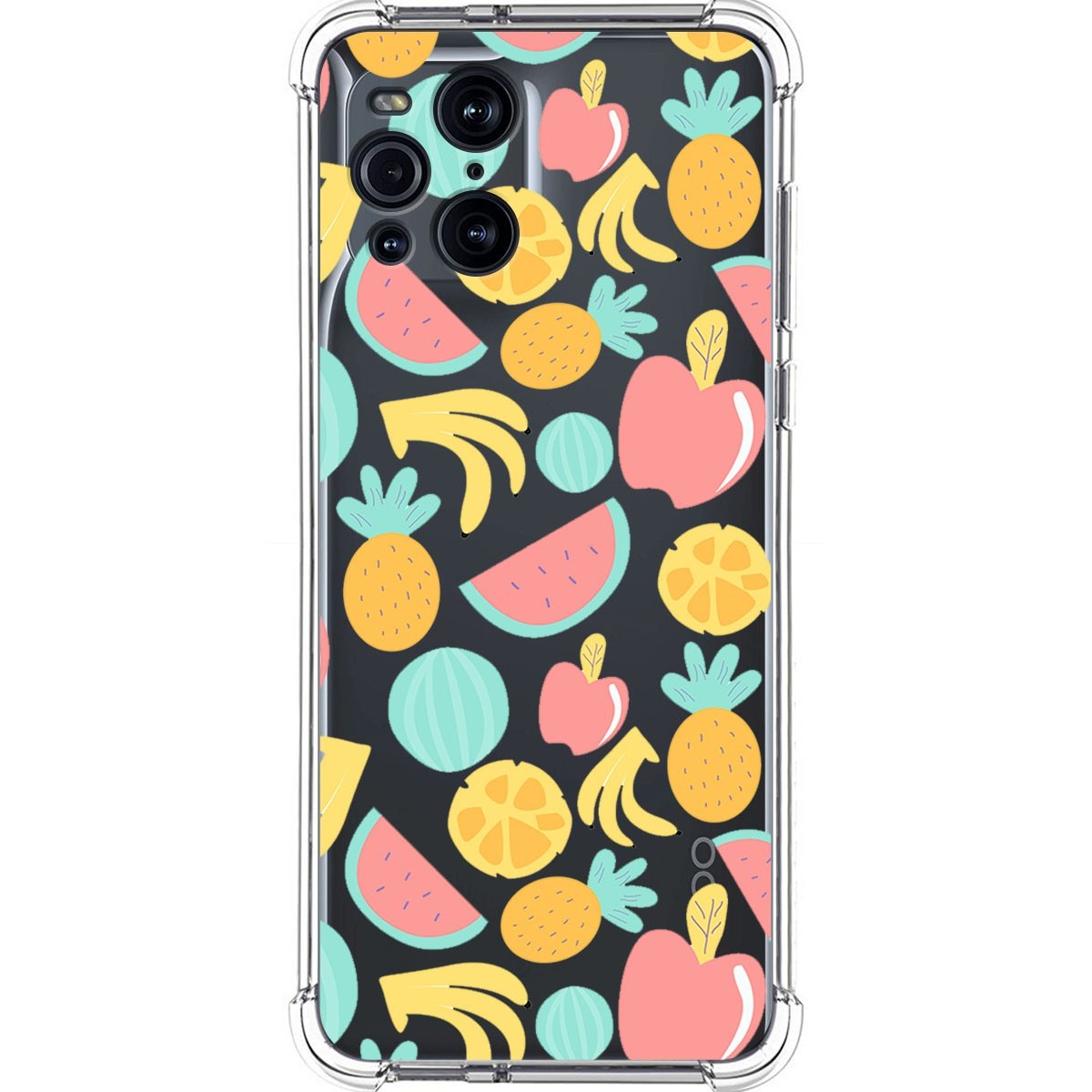 Tumundosmartphone Funda Silicona Antigolpes para Oppo Find X3 Pro 5G diseño Frutas 02 Dibujos