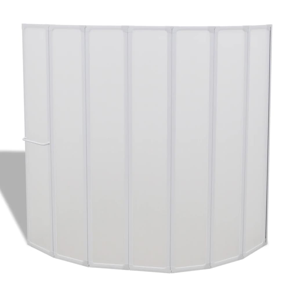 vidaXL Mampara de ducha con 7 paneles plegables y toallero