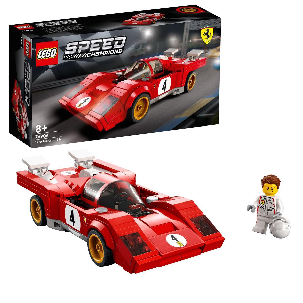 LEGO - Kit de construcción LEGO® Speed Champions 76906 1970 Ferrari 512 M; impresionante modelo de un coche de carreras para niños a partir de 8 años; mejor juguete para niños (291 piezas)