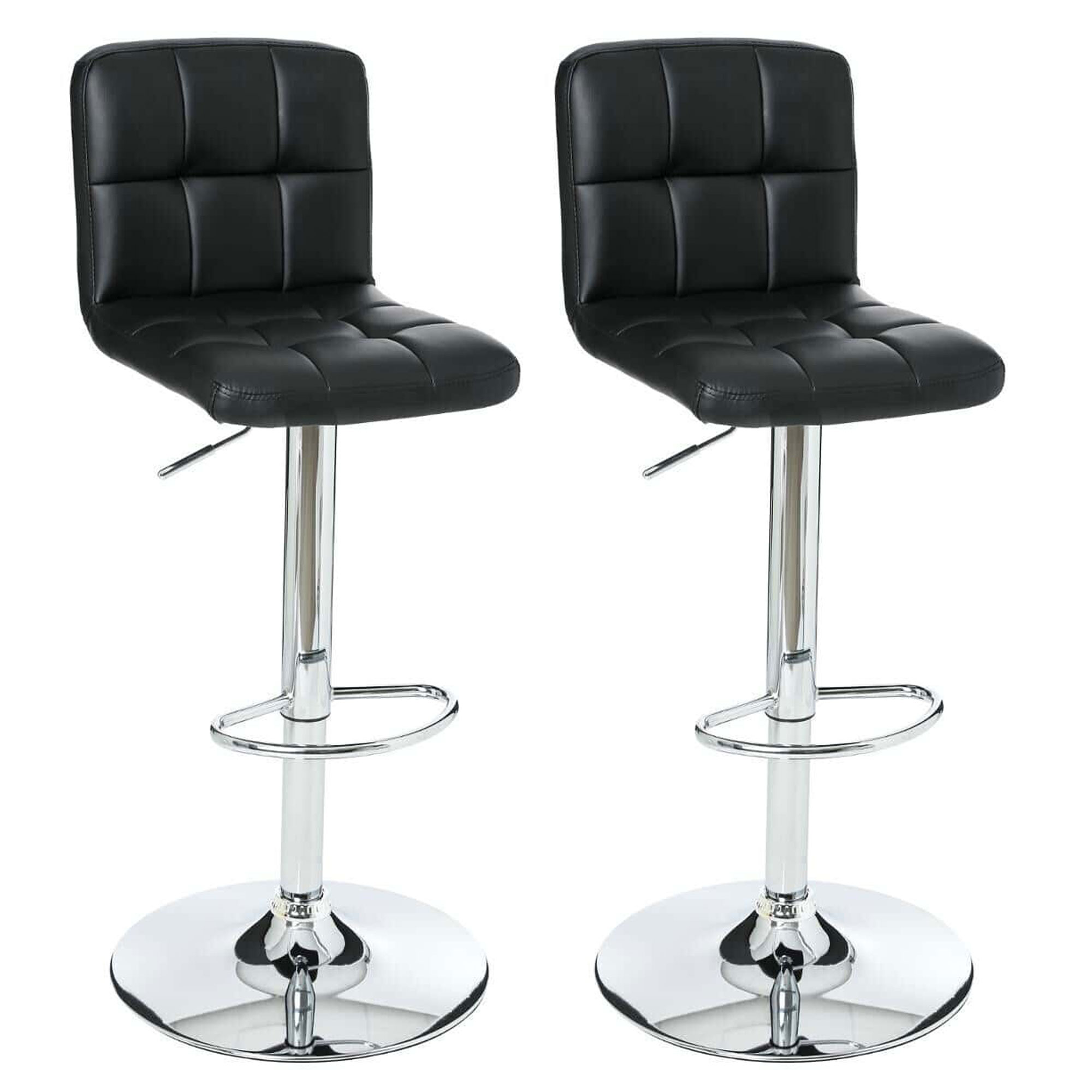 Conjunto de 2 taburetes de bar delek color negro l. 44,5 x p. 54 x h. 90 cm WELLHOME