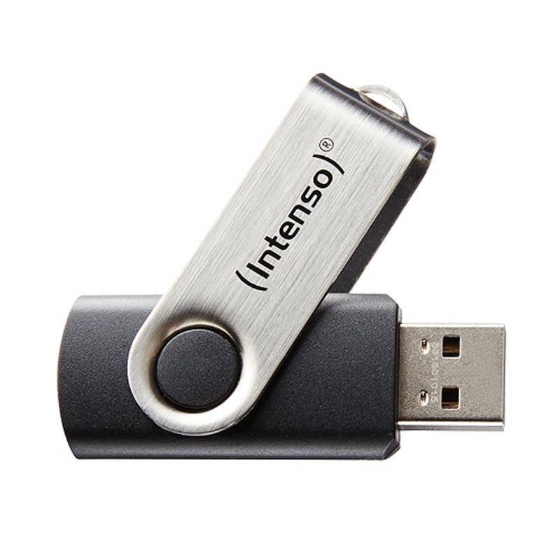 Intenso Basic Line Memoria USB 64GB con Tapón Integrado y Velocidad de Transferencia Rápida