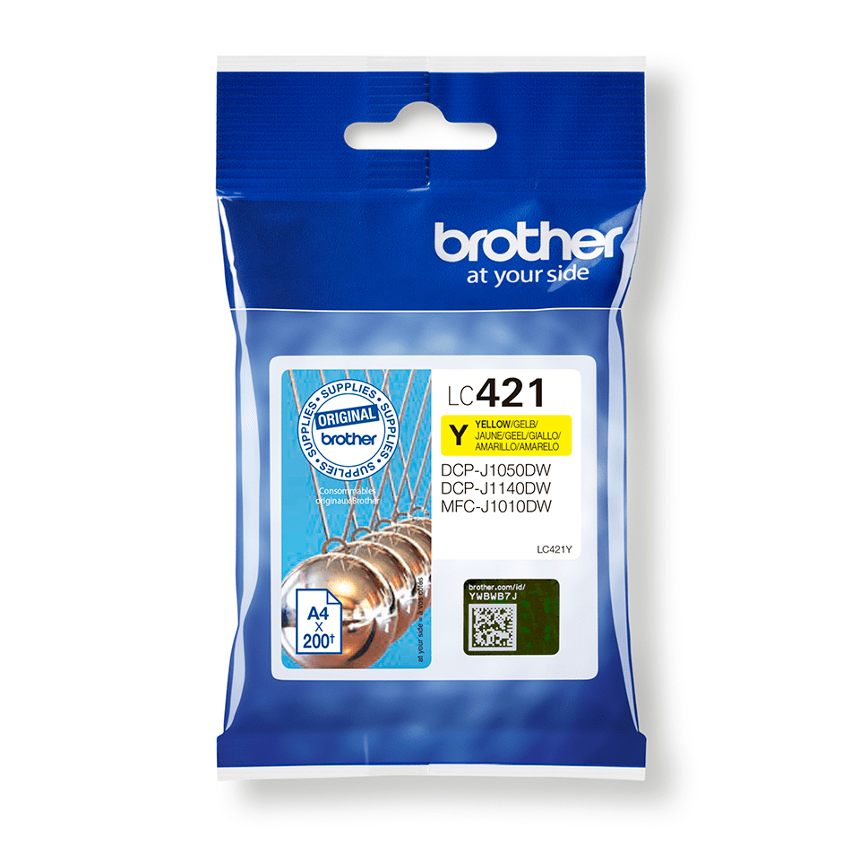 Brother LC421BK Cartucho de tinta - Amarillo - (Original)