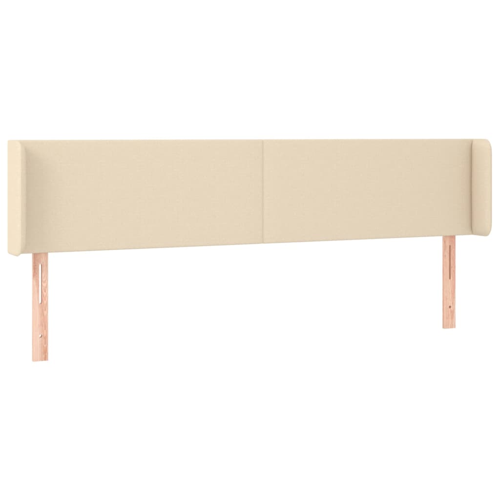 vidaXL Cabecero con LED de tela crema 183x16x78/88 cm