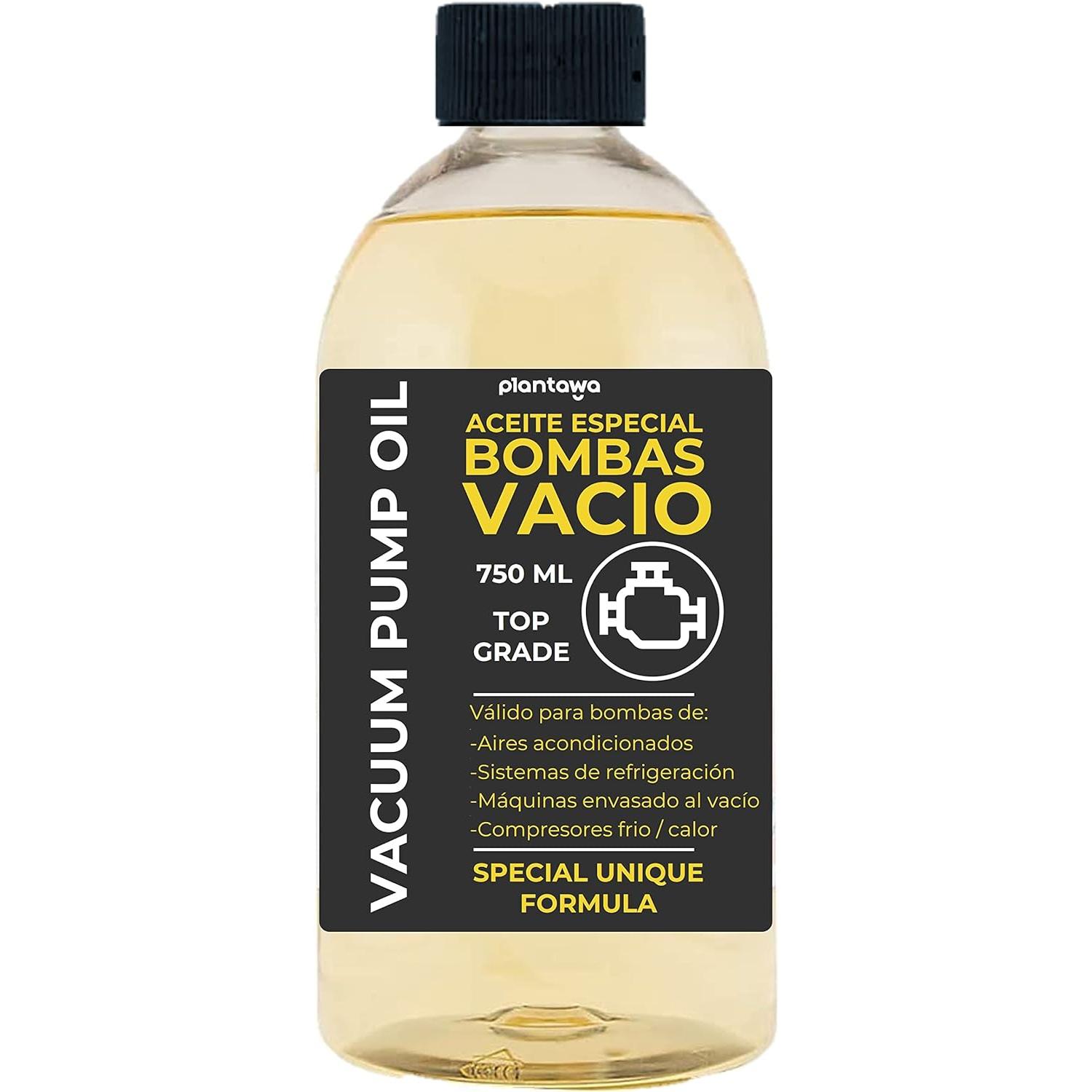 Plantawa Aceite para Bomba de Vacío,Aceite Máquina de Vacío,Universal Valido para Todas las Bombas,750 ml,Aire Acondicionado,Aceite Especial Bomba de Vacío,Bombas Rotativas Paletas,Bombas Compuertas,Lóbulos
