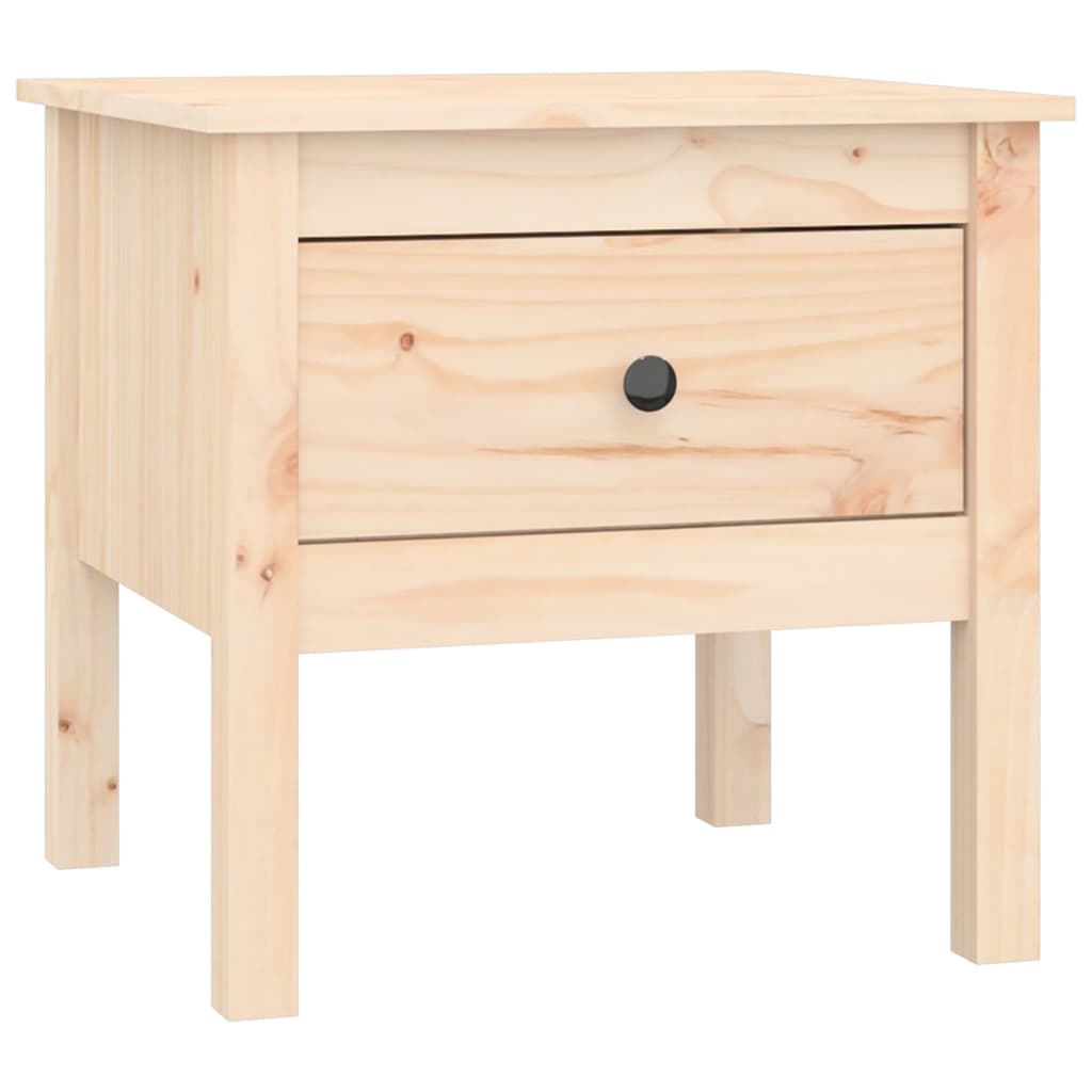 vidaXL Mesa auxiliar de madera maciza de pino 50x50x49 cm