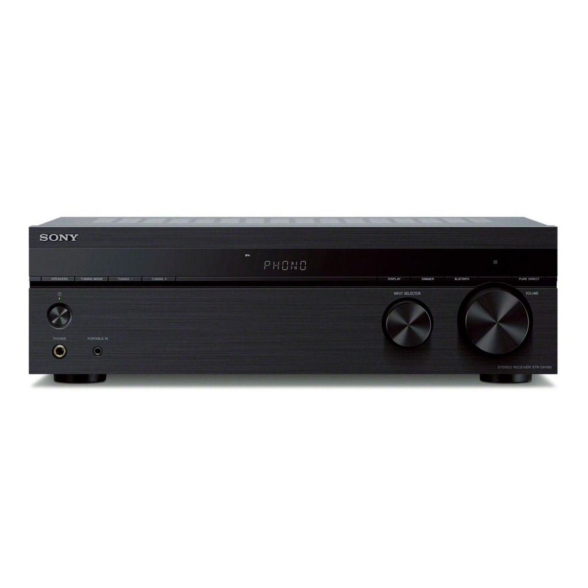 SONY STR-DH190 RECEPTOR ESTÉREO 2CH 200W ENTRADA PHONO PARA TOCADISCOS CONECTIVIDAD BLUETOOTH