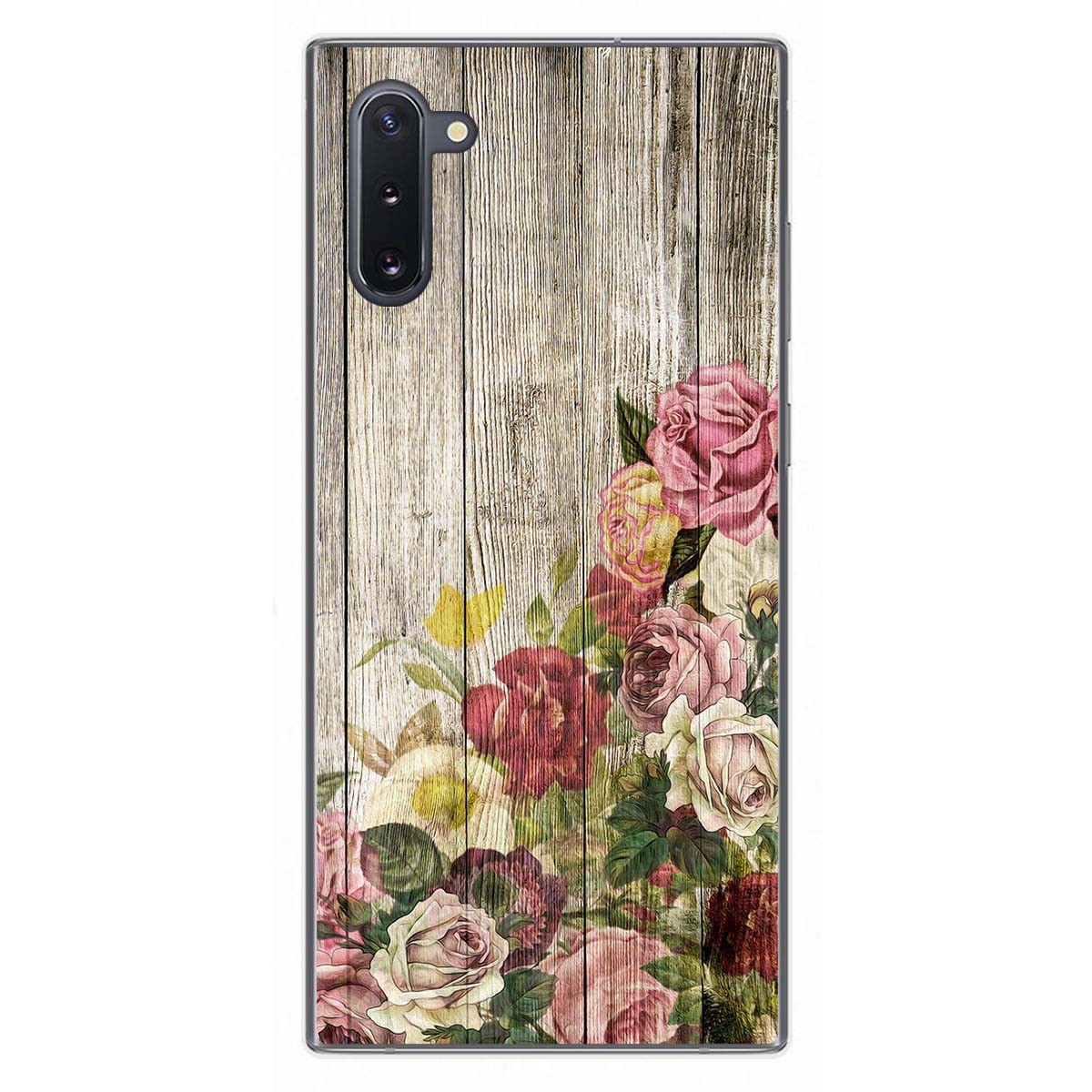 Tumundosmartphone Funda Gel Tpu para Samsung Galaxy Note10 diseño Madera 08 Dibujos