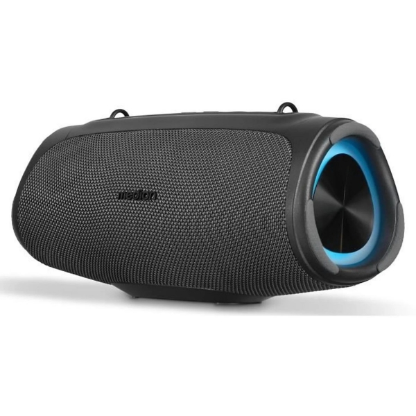 MEDION P61746 Altavoz Bluetooth portátil (batería Recargable, Refuerzo de Graves, Efectos de luz RGB, protección IPX7 contra el Agua y Robusto, Banco de alimentación Integrado, 2X 15 W RMS) Antracita