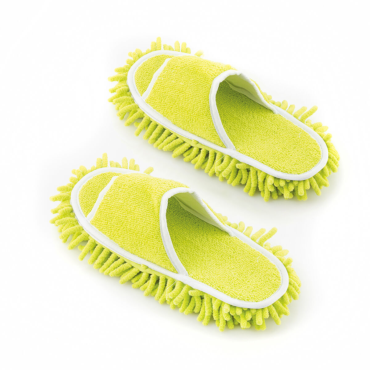 Innovagoods mop sneakers, green, mop soles with velcro (removable and washable), one size.