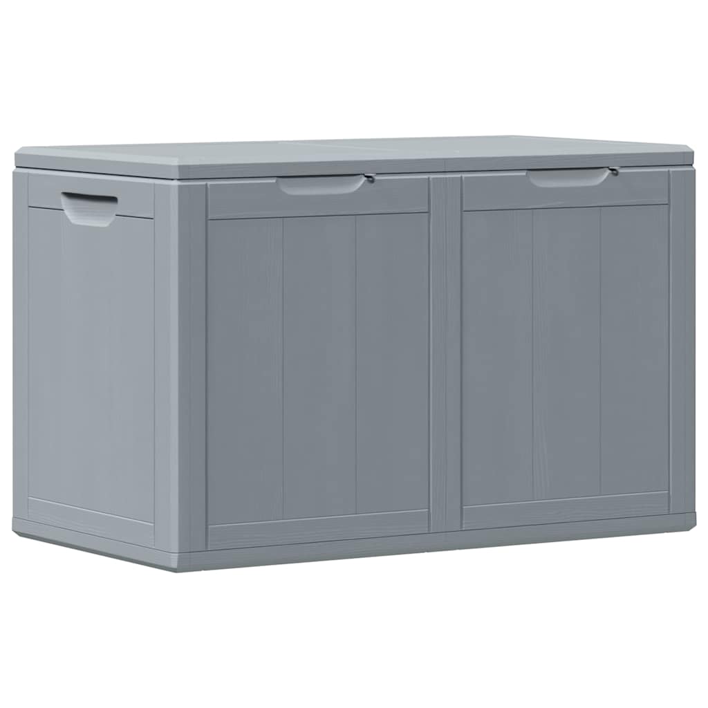 vidaXL Caja de almacenaje para jardín 180 L PP aspecto madera gris